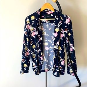 Talula Blazer Black and Floral Print Size  2 (EUC)